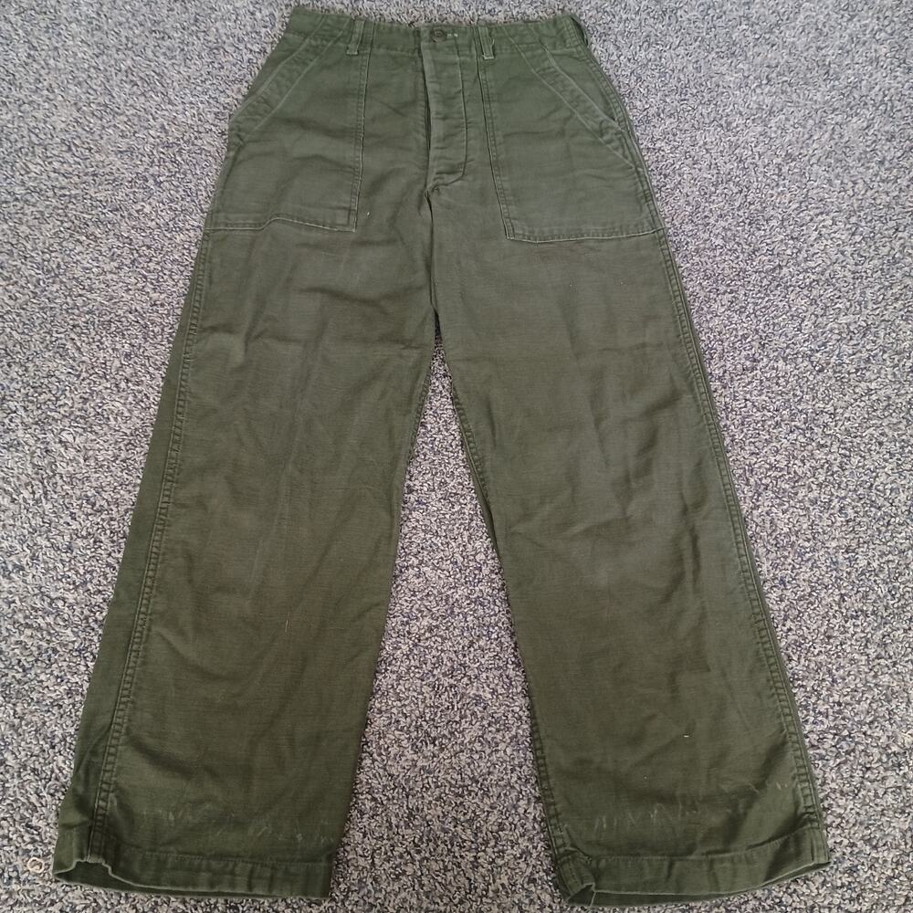 Og 107 Fatigue Pants Type 1 Sateen Vietnam Military Pants 27x26 Button Fly
